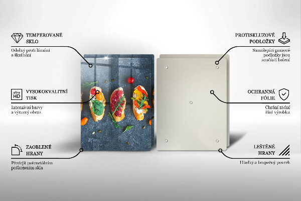 Osłona ściany przy kuchence gazowej Kolorowe kanapki
