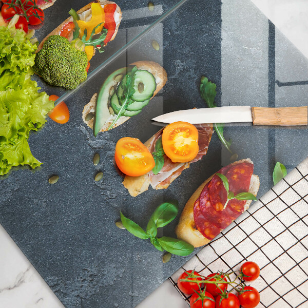 Osłona ściany przy kuchence gazowej Kolorowe kanapki