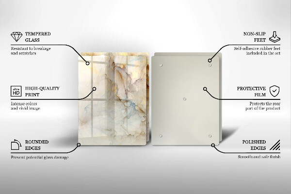 Osłona ściany przy kuchence gazowej Tekstura marmur ze złotem