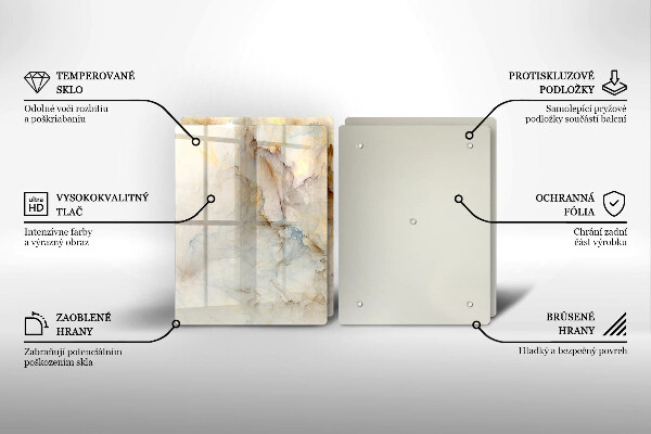 Osłona ściany przy kuchence gazowej Tekstura marmur ze złotem