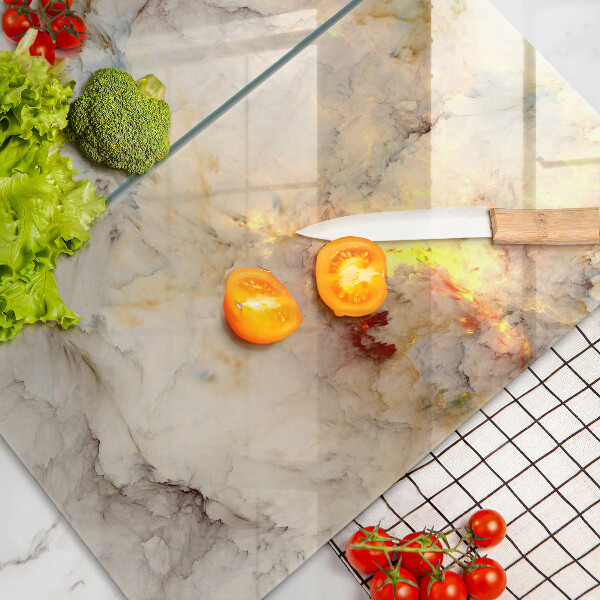 Osłona ściany przy kuchence gazowej Tekstura marmur ze złotem