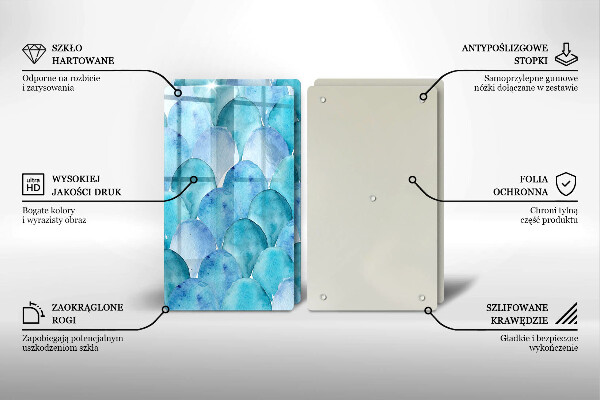 Panel ochronny do kuchni Akwarelowe łuski