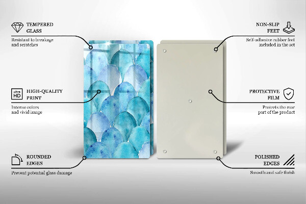 Panel ochronny do kuchni Akwarelowe łuski