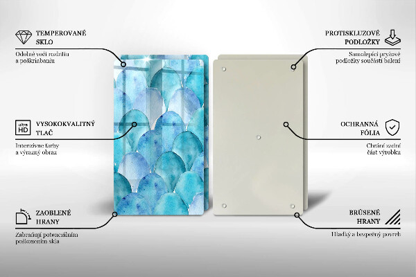 Panel ochronny do kuchni Akwarelowe łuski