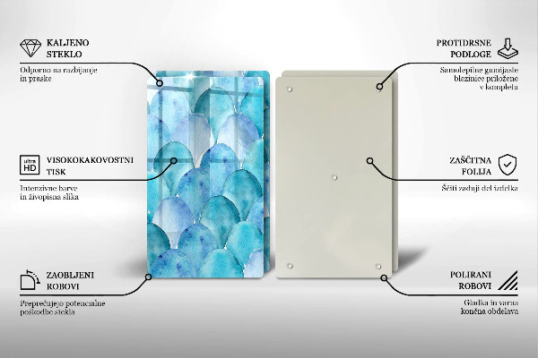 Panel ochronny do kuchni Akwarelowe łuski