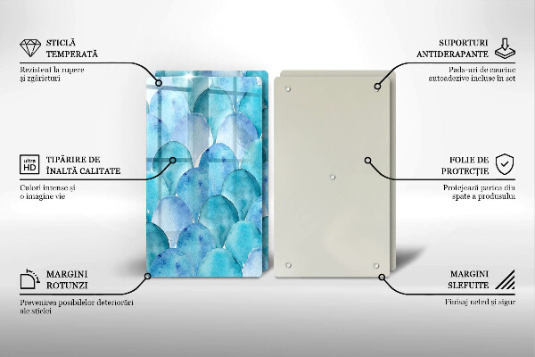 Panel ochronny do kuchni Akwarelowe łuski