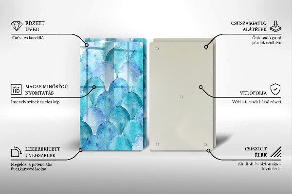 Panel ochronny do kuchni Akwarelowe łuski