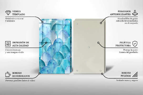 Panel ochronny do kuchni Akwarelowe łuski