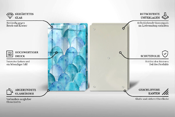 Panel ochronny do kuchni Akwarelowe łuski