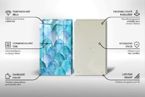 Panel ochronny do kuchni Akwarelowe łuski