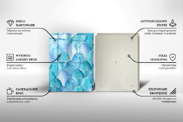 Panel ochronny do kuchni Akwarelowe łuski