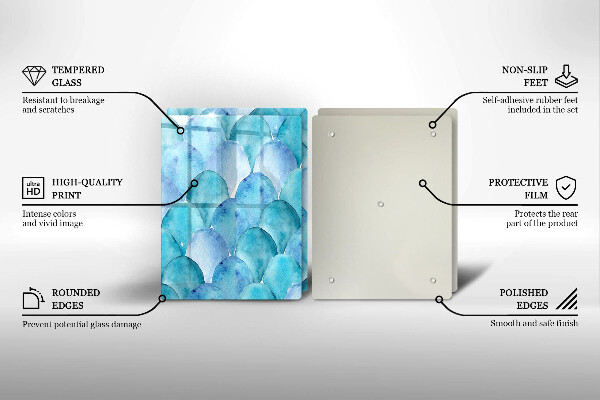 Panel ochronny do kuchni Akwarelowe łuski