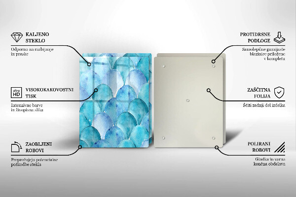 Panel ochronny do kuchni Akwarelowe łuski