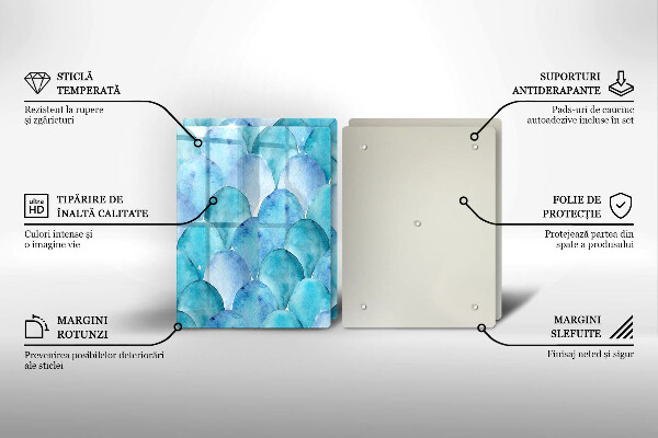 Panel ochronny do kuchni Akwarelowe łuski