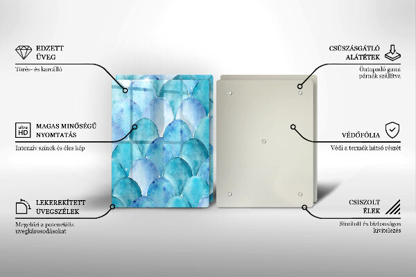 Panel ochronny do kuchni Akwarelowe łuski