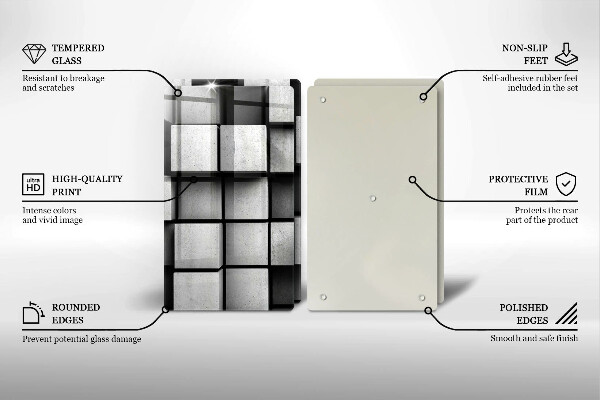 Osłona ściany przy kuchence gazowej Tło geometria 3D