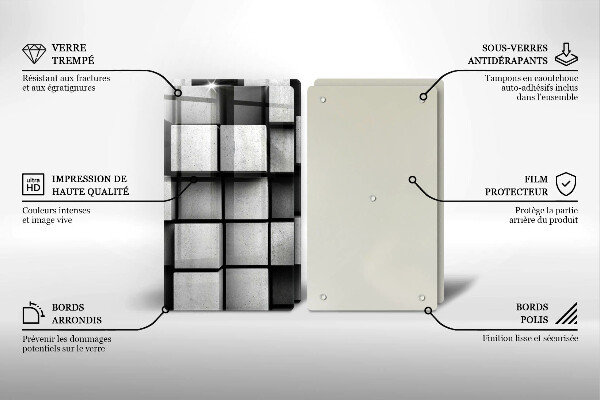 Osłona ściany przy kuchence gazowej Tło geometria 3D