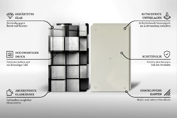 Osłona ściany przy kuchence gazowej Tło geometria 3D