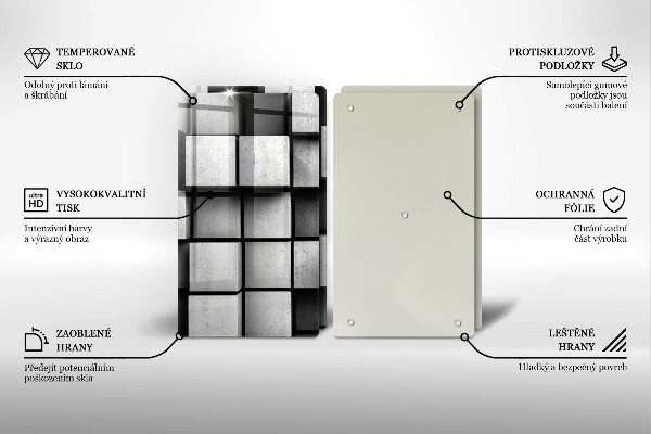 Osłona ściany przy kuchence gazowej Tło geometria 3D