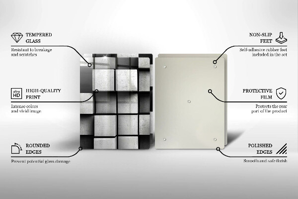 Osłona ściany przy kuchence gazowej Tło geometria 3D