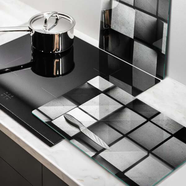 Osłona ściany przy kuchence gazowej Tło geometria 3D