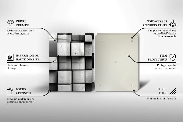 Osłona ściany przy kuchence gazowej Tło geometria 3D