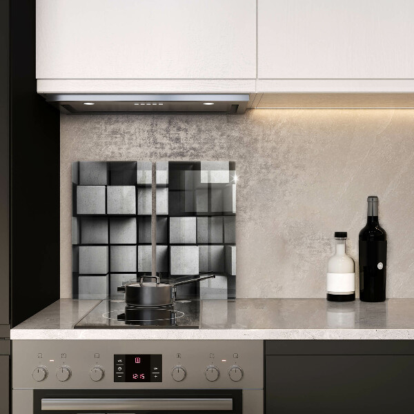 Osłona ściany przy kuchence gazowej Tło geometria 3D