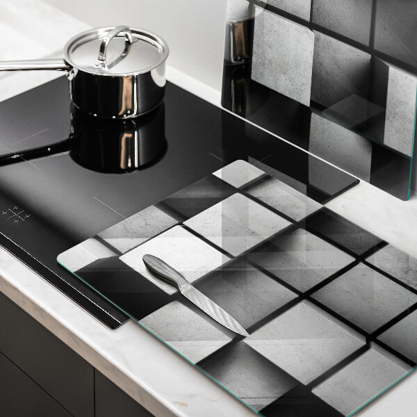 Osłona ściany przy kuchence gazowej Tło geometria 3D