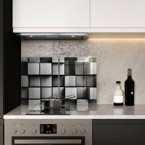 Osłona ściany przy kuchence gazowej Tło geometria 3D