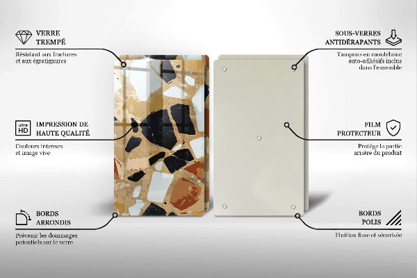 Osłona ściany przy kuchence gazowej Ozdobne kamienie płyta