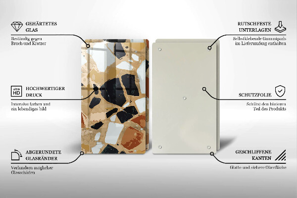 Osłona ściany przy kuchence gazowej Ozdobne kamienie płyta