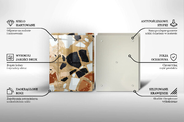 Osłona ściany przy kuchence gazowej Ozdobne kamienie płyta