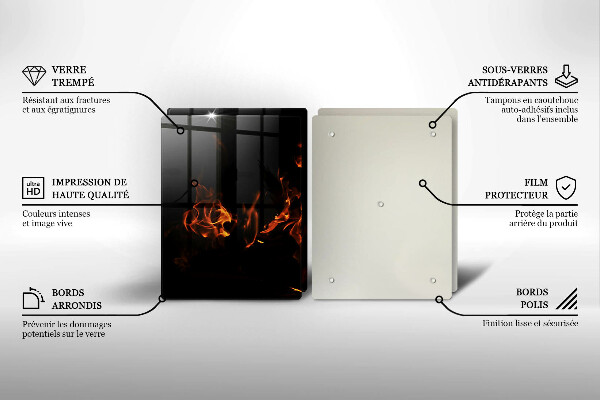 Osłona ściany przy kuchence gazowej Ogień żywy płomień