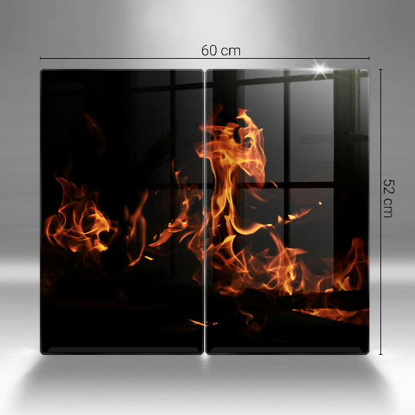 Osłona ściany przy kuchence gazowej Ogień żywy płomień