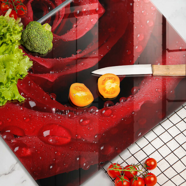 Płyta ochronna na kuchenkę Róża płatki kwiatu