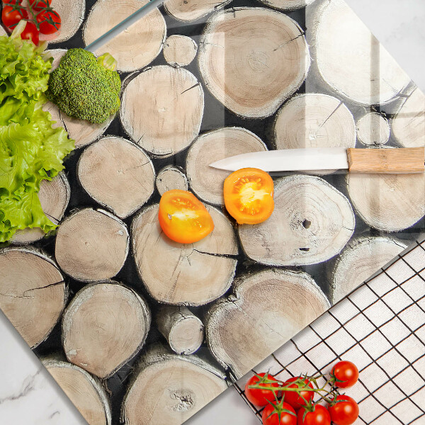 Osłona ściany przy kuchence gazowej Drewno pnie drzew