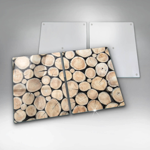 Osłona ściany przy kuchence gazowej Drewno pnie drzew