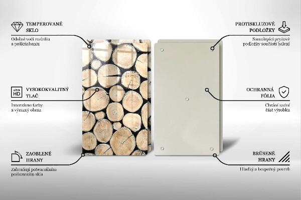 Osłona ściany przy kuchence gazowej Drewno pnie drzew