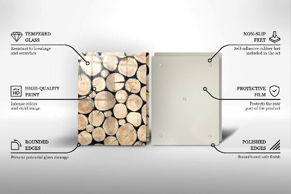 Osłona ściany przy kuchence gazowej Drewno pnie drzew