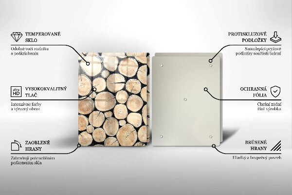 Osłona ściany przy kuchence gazowej Drewno pnie drzew