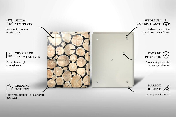 Osłona ściany przy kuchence gazowej Drewno pnie drzew