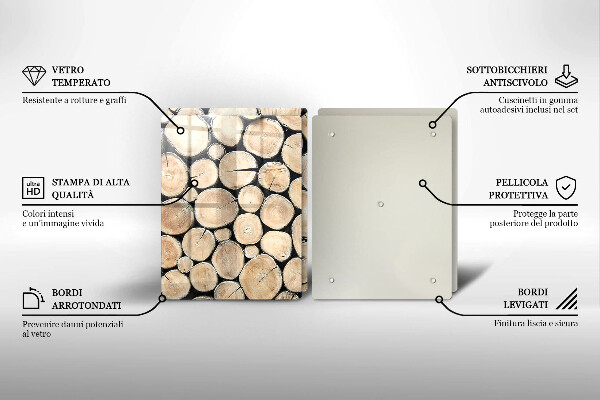 Osłona ściany przy kuchence gazowej Drewno pnie drzew