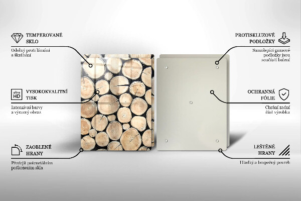 Osłona ściany przy kuchence gazowej Drewno pnie drzew