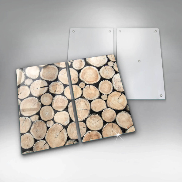 Osłona ściany przy kuchence gazowej Drewno pnie drzew