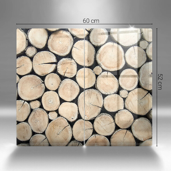 Osłona ściany przy kuchence gazowej Drewno pnie drzew