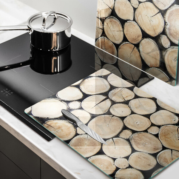Osłona ściany przy kuchence gazowej Drewno pnie drzew