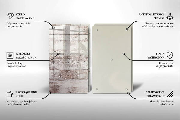 Osłona ściany przy kuchence gazowej Stare deski drewno