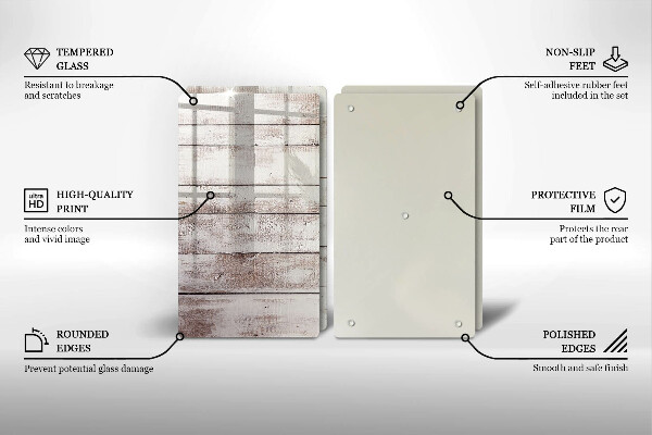 Osłona ściany przy kuchence gazowej Stare deski drewno