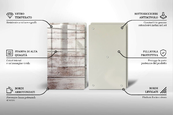 Osłona ściany przy kuchence gazowej Stare deski drewno