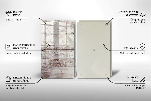 Osłona ściany przy kuchence gazowej Stare deski drewno